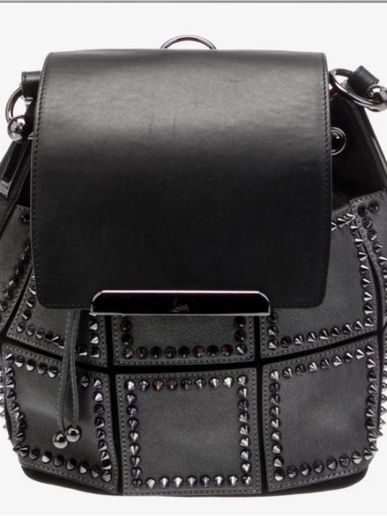 Christian Louboutin Handbags - Christian Louboutin Black Studded Leather Backpack